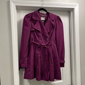 Purple trench coat